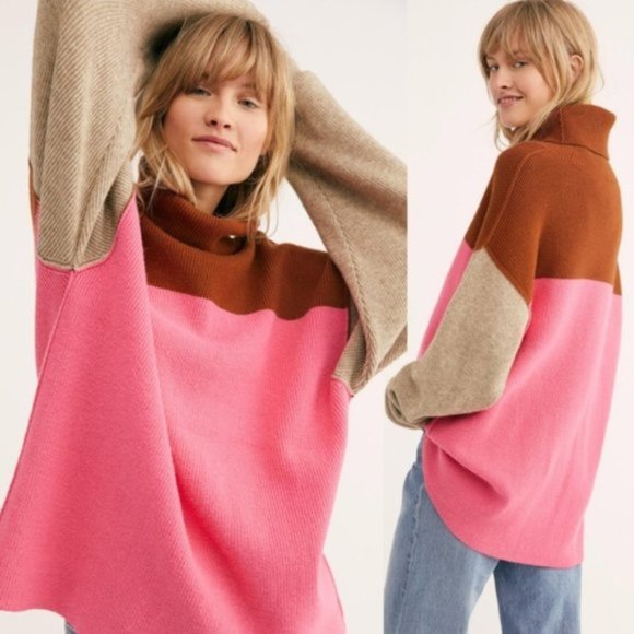 Free People Sweaters - Free People Softly Structured Color Block Sweater
